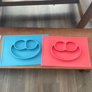 EZPZ Happy Mat lot of 2 blue red large mat